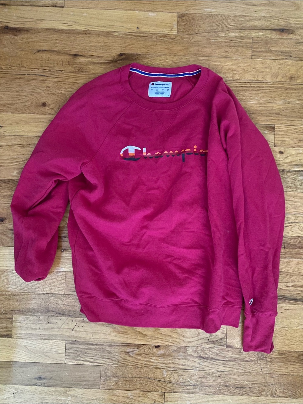 Champion Men’s Pink Crewneck Sweatshirt with Logo